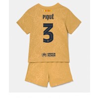 Dres Barcelona Gerard Pique #3 Gostujuci za djecu 2022-23 Kratak Rukav (+ kratke hlače)